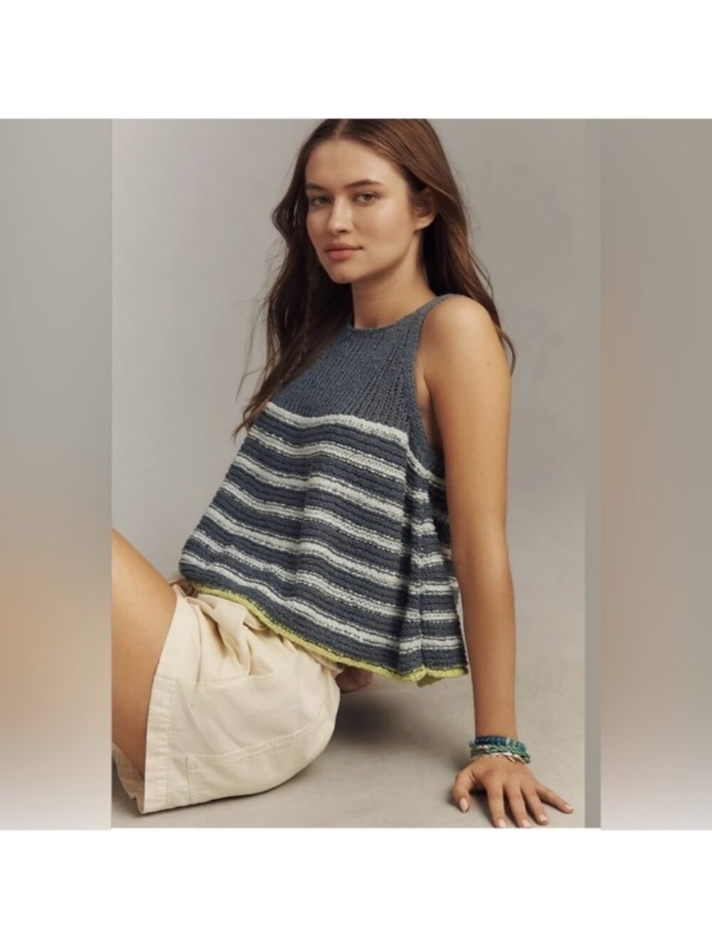 NWT Size M -  Pilcro Cotton Swing Sweater Tank (NWT US$ 88)
